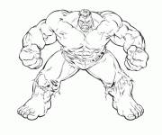 Coloriage Red Hulk d&eacute;montre sa puissance