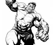 Coloriage Red Hulk en action