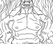 Coloriage Red Hulk en col&egrave;re