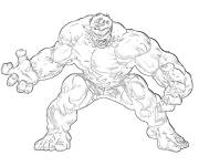 Coloriage Red Hulk en flamme