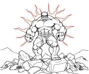 Coloriage Red Hulk en fusion
