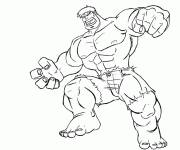Coloriage Red Hulk en pose d'attaque