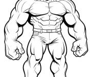 Coloriage Red Hulk en vecteur