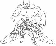 Coloriage Red Hulk et Captain America dans Brave New World