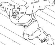 Coloriage Red Hulk et le saut rapide