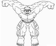 Coloriage Red Hulk facile style bande anim&eacute;