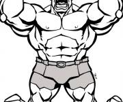 Coloriage Red Hulk rugissant