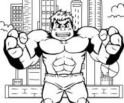 Coloriage Red Hulk style dessin anim&eacute;