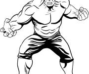 Coloriage Red Hulk stylis&eacute;