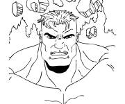 Coloriage Red Hulk tr&egrave;s puissant