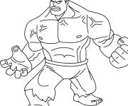 Coloriage Simple Red Hulk