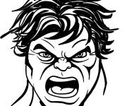 Coloriage Tete de Red Hulk