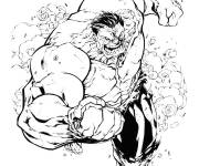 Coloriage Transformation de Red Hulk
