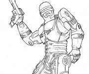 Coloriage et dessins gratuit Robocop Alex Murphy à imprimer