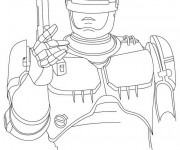 Coloriage et dessins gratuit Robocop en couleur à imprimer