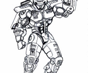 Coloriage et dessins gratuit Robocop Equipé à imprimer