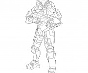 Coloriage Robocop stylisé