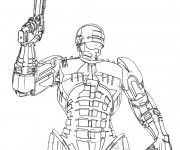 Coloriage Robocop Super Héro