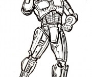 Coloriage et dessins gratuit Robocop vectoriel à imprimer