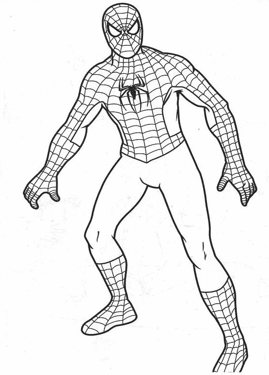 Coloriage et dessins gratuits Portrait de Spiderman à imprimer