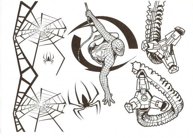 Coloriage Spiderman à découper dessin gratuit à imprimer