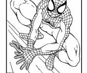 Coloriage et dessins gratuit Spiderman en mission à imprimer