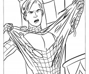 Coloriage et dessins gratuit Spiderman Héro à imprimer
