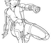 Coloriage et dessins gratuit Black Widow super h&eacute;ro&iuml;ne du monde Marvel à imprimer