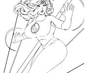 Coloriage L'h&eacute;ro&iuml;ne Femme Invisible &agrave; imprimer