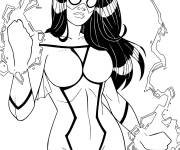 Coloriage et dessins gratuit La Super h&eacute;ro&iuml;ne Spider Woman à imprimer