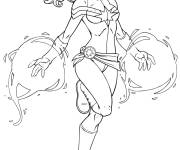 Coloriage et dessins gratuit Les pouvoirs de super h&eacute;ro&iuml;ne Captain Marvel à imprimer