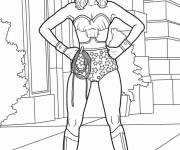 Coloriage Lynda Carter comme la super h&eacute;ro&iuml;ne Wonder Woman