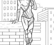 Coloriage Portrait de Cat Woman