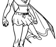 Coloriage et dessins gratuit Super girl h&eacute;ro&iuml;ne de DC comics à imprimer