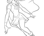 Coloriage Super girl Super h&eacute;ro&iuml;ne pour fille