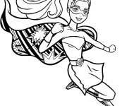 Coloriage Super-h&eacute;ro&iuml;ne Barbie
