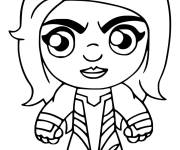 Coloriage Super-h&eacute;ro&iuml;ne chibi