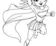 Coloriage et dessins gratuit super h&eacute;ro&iuml;ne de dessin anim&eacute; pour enfants à imprimer
