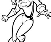 Coloriage et dessins gratuit Super h&eacute;ro&iuml;ne en noir et blanc à imprimer