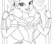 Coloriage Super h&eacute;ro&iuml;ne Femme merveille