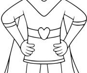 Coloriage et dessins gratuit Super h&eacute;ro&iuml;ne pour &acirc;ge pr&eacute;scolaire à imprimer