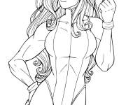 Coloriage et dessins gratuit Super h&eacute;ro&iuml;ne she hulk à imprimer