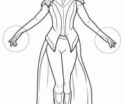 Coloriage Super h&eacute;ro&iuml;ne Sorci&egrave;re &eacute;carlate