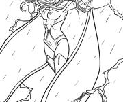 Coloriage Super h&eacute;ro&iuml;ne Storm dans le ciel