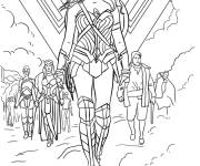 Coloriage Super h&eacute;ro&iuml;ne Wonder Woman dans le film