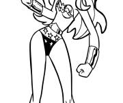 Coloriage et dessins gratuit Super h&eacute;ro&iuml;ne Wonder Woman de cartoon &agrave; imprimer à imprimer