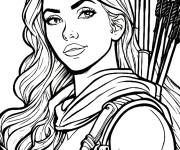 Coloriage Super-h&eacute;ro&iuml;ne Wonder Woman gratuit