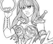 Coloriage Super-h&eacute;ro&iuml;ne Xena
