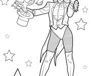 Coloriage Super h&eacute;ro&iuml;ne Zatanna