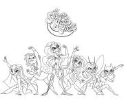 Coloriage Super H&eacute;ro&iuml;nes High pour filles